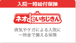 入院一時給付保険 ネオdeいちじきん 病気やケガによる入院に一時金で備える保険